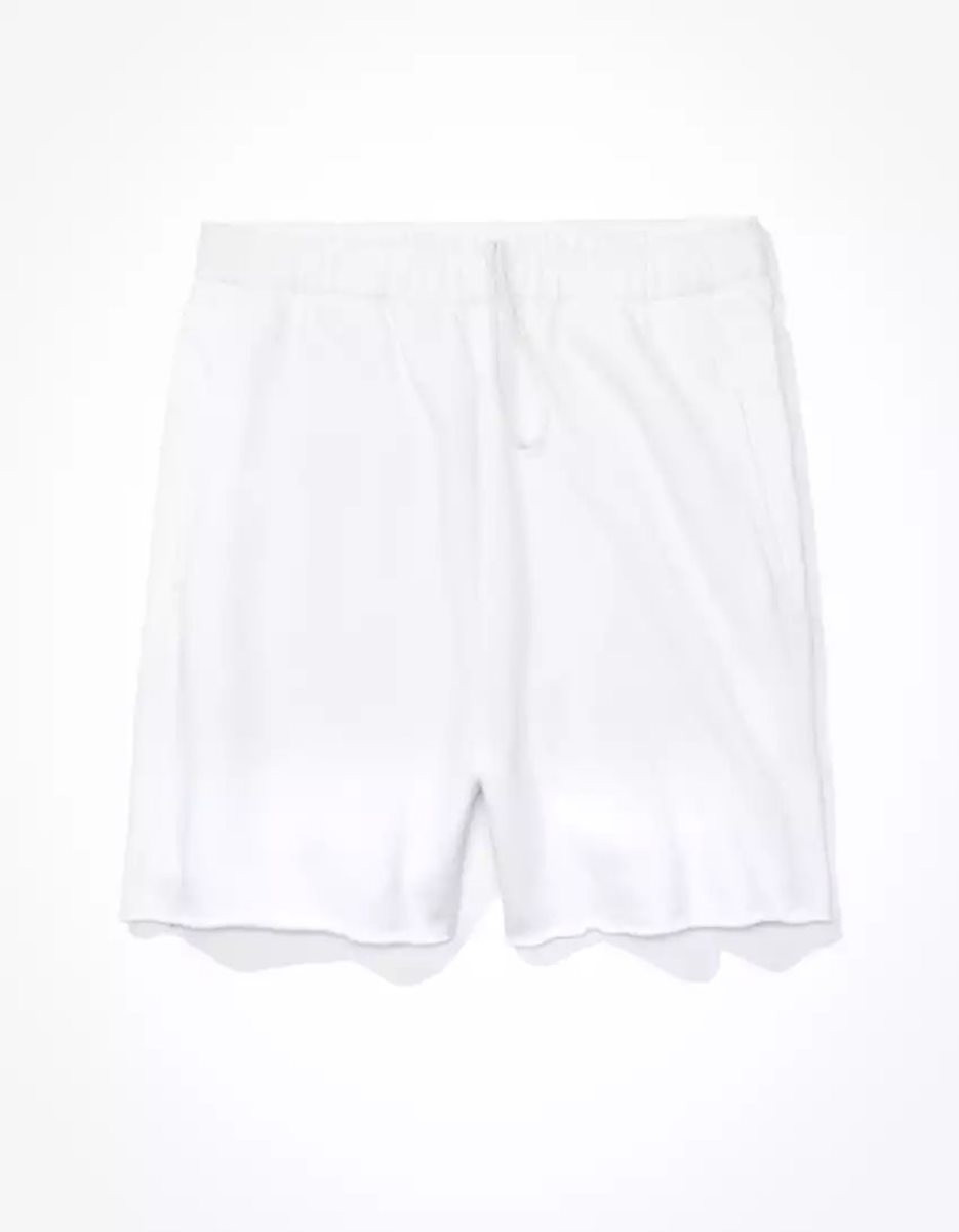 Shorts American Eagle AE Fleece Baggy Blanche Femme | BQY-46815490